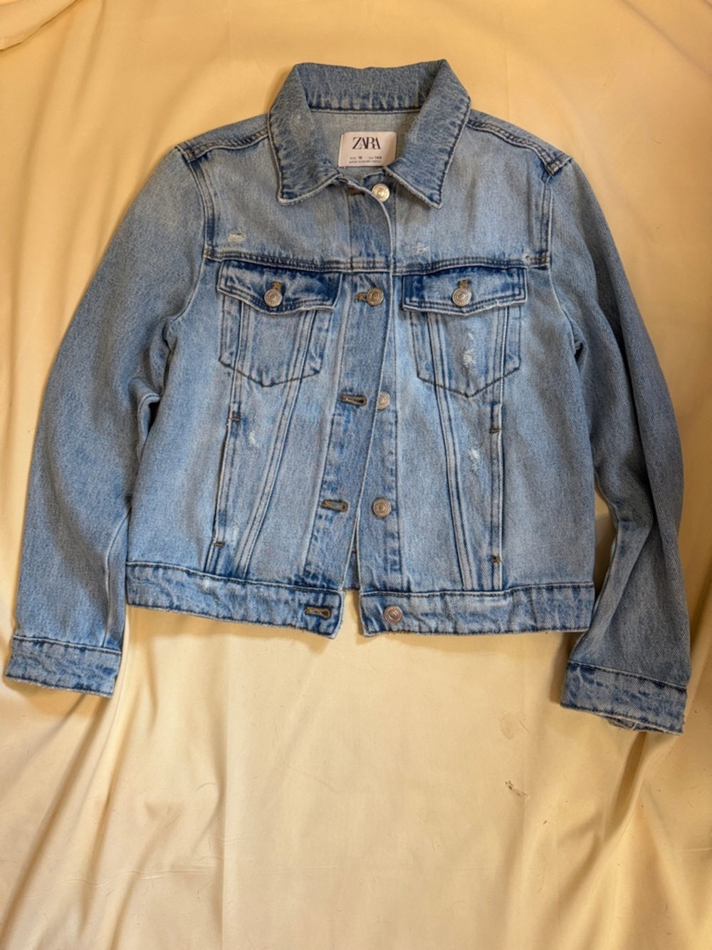 ZARA Light Wash Blue Denim Jacket